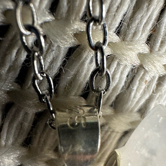 Blue Flash Moon Shaped Moonstone Pendant Necklace on Silver 925 Box Chain - Picture 10 of 14